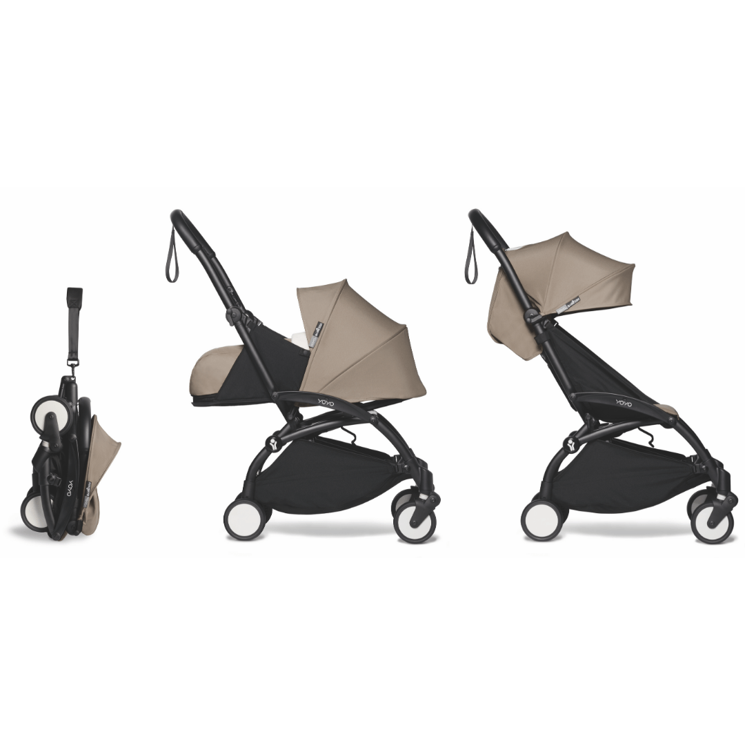 Babyzen Coche Coche YOYO2 0+ y 6+Taupe - Frame Negro NTT0+
