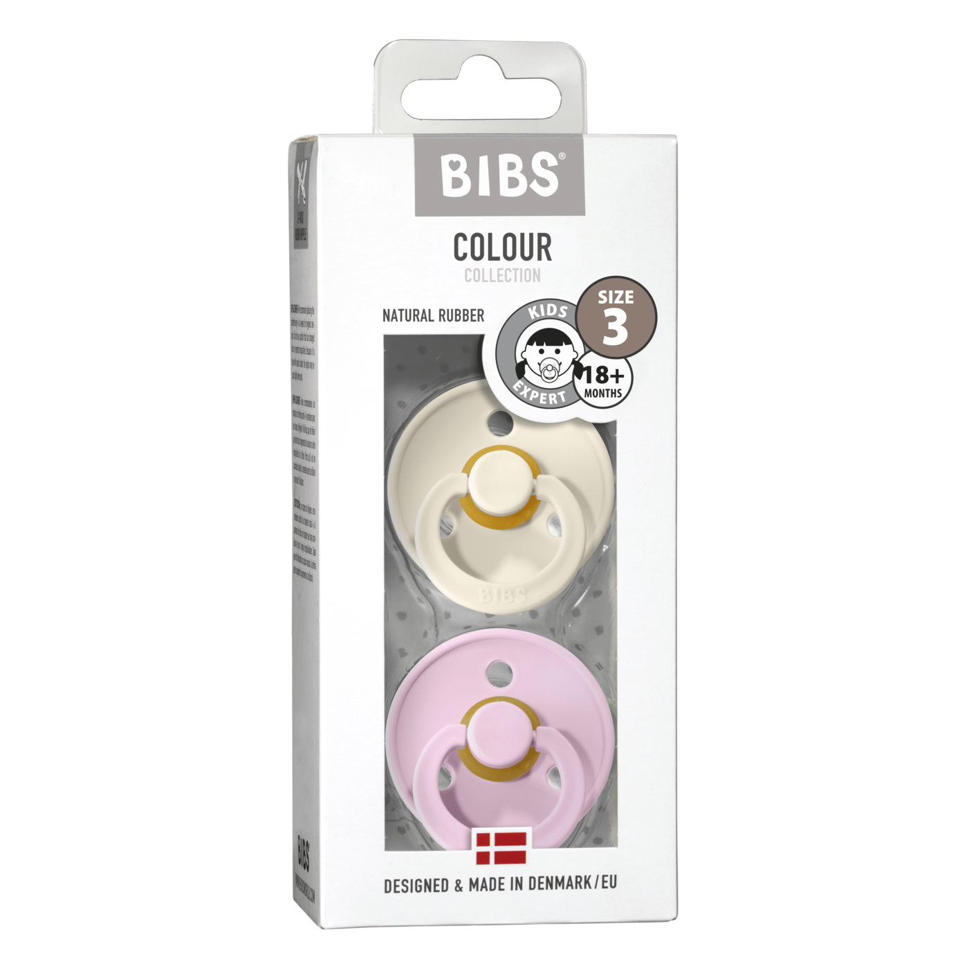 Bibs Chupete Chupete Bibs x2 talla 3 Ivory/Baby Pink 130269