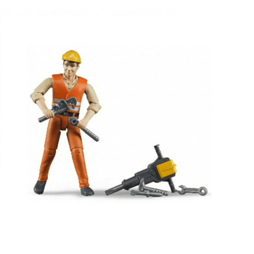 BRUDER Figuras de colección Figura hombre obrero con accesorios - BRUDER BRU60020