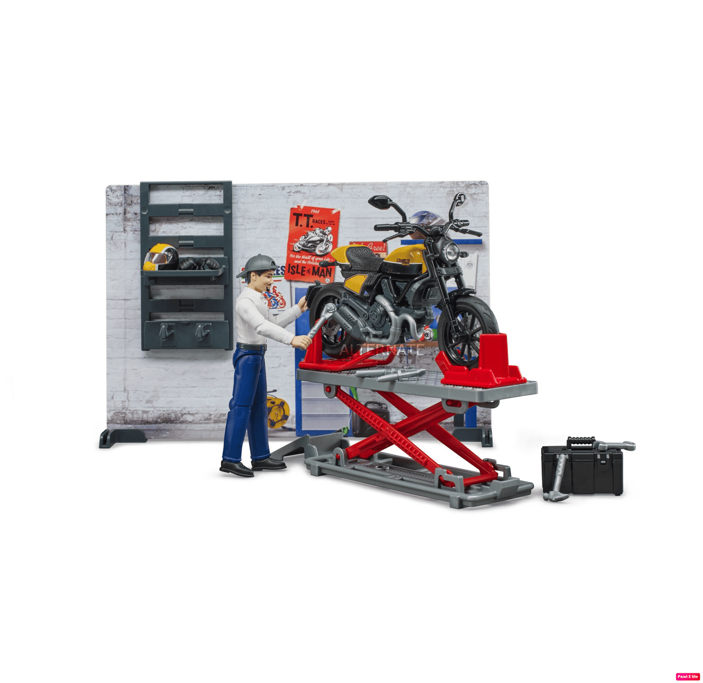 BRUDER Figuras de colección Taller mecánico de motocicletas Bworld - BRUDER BRU62102