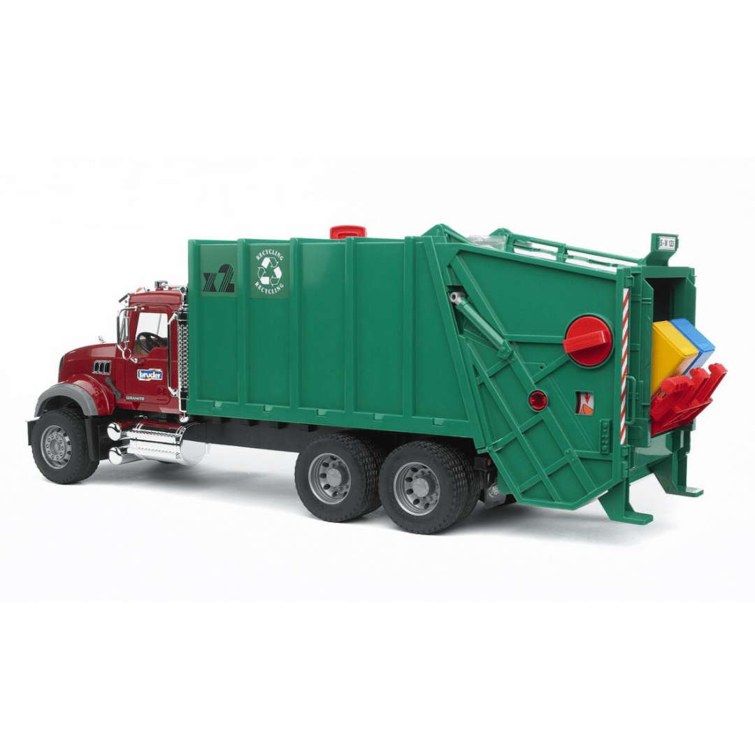 BRUDER Transportes Camión basura MACK Granite 02812  - Escala 1:16- BRUDER BRU02812