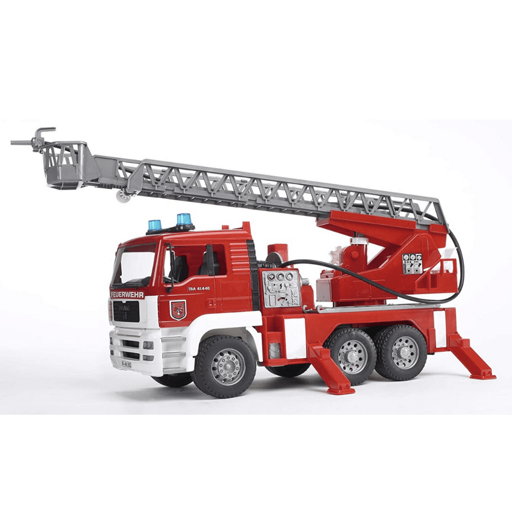 BRUDER Transportes Camión bomberos MAN con escalera giratoria 02771- Escala 1:16- BRUDER BRU02771