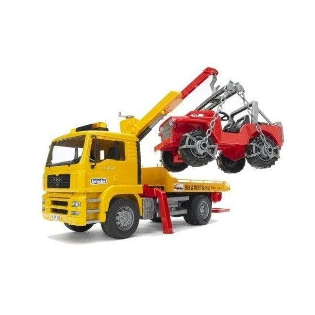 BRUDER Transportes Camión De Auxilio MAN TGA Con Vehículo Todo Terreno BRU02750