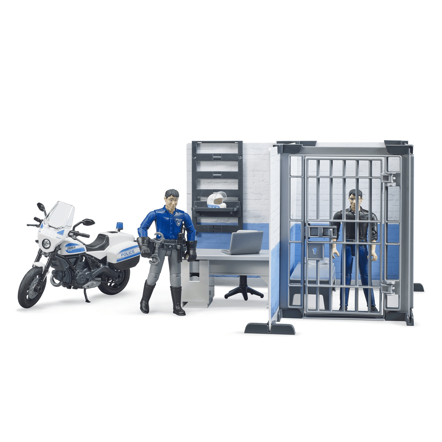 BRUDER Transportes Estación de Policía y moto - BRUDER BRU62732