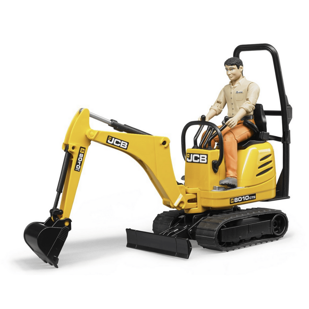 BRUDER Transportes Microexcavadora JCB 8010 CTS y obrero 62002- BRUDER BRU62002