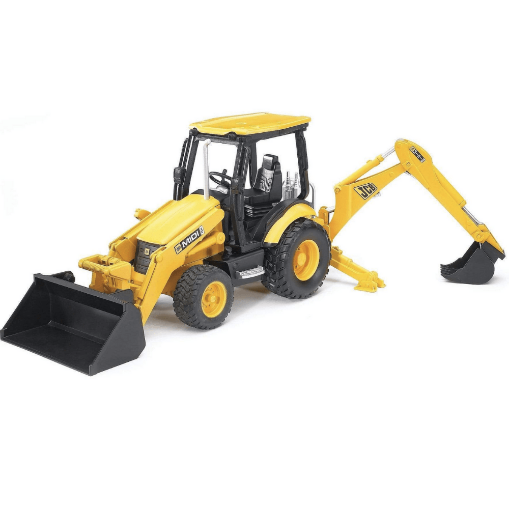 BRUDER Transportes Retroexcavadora JCB MIDI CX 02427- Escala 1:16- BRUDER BRU02427