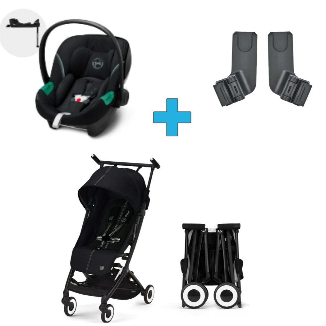 Cybex Coche Arma tu Coche de Paseo Libelle desde Recien Nacido con huevo Aton S2
