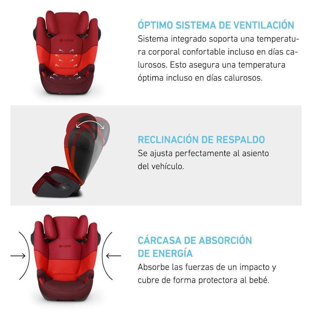 Cybex Seguridad Silla de Auto Butaca Solution M-Fix SL Black CBX517001367