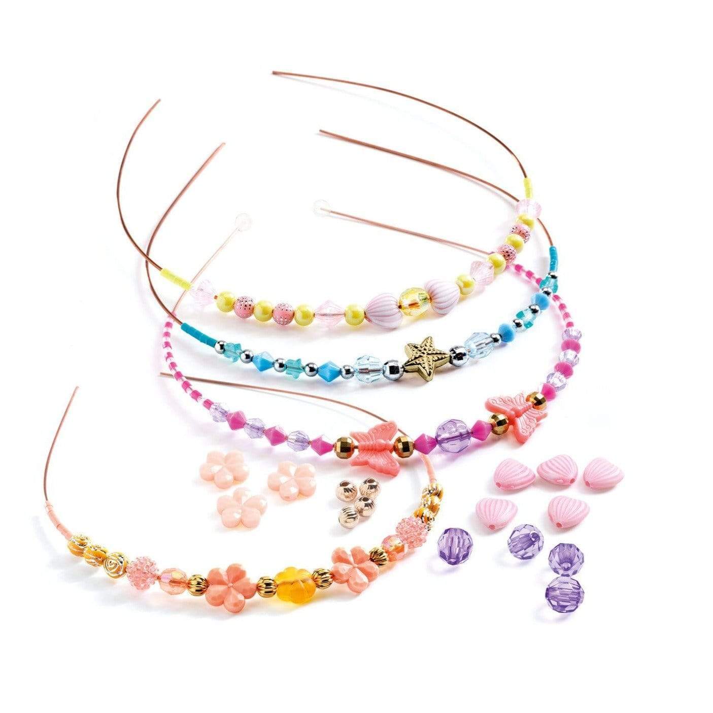 DESIGN BY Arte y Manualidades Crea tus propios Cintillos con mostacillas creativas DJ09837