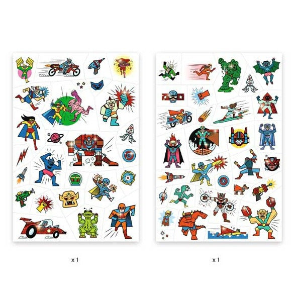 Design By Djeco Accesorios Tatuajes Temporales Héroes vs Villanos DJ09614