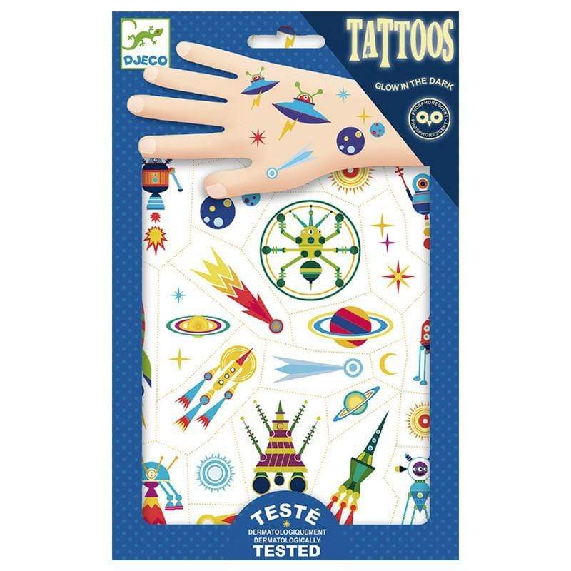 Design By Djeco Accesorios Tatuajes Temporales Space Oddity Glow DJ09590