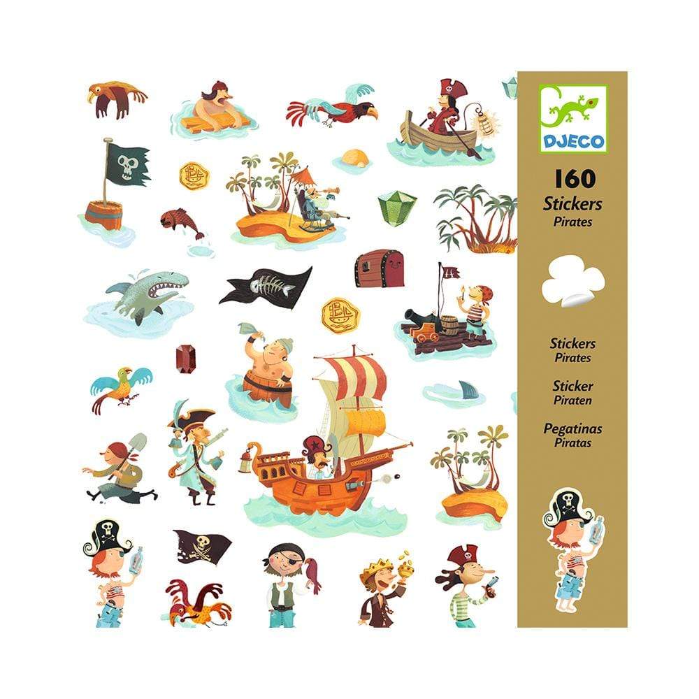 Design By Djeco Arte y Manualidades +3 Stickers Pirates DJ08839