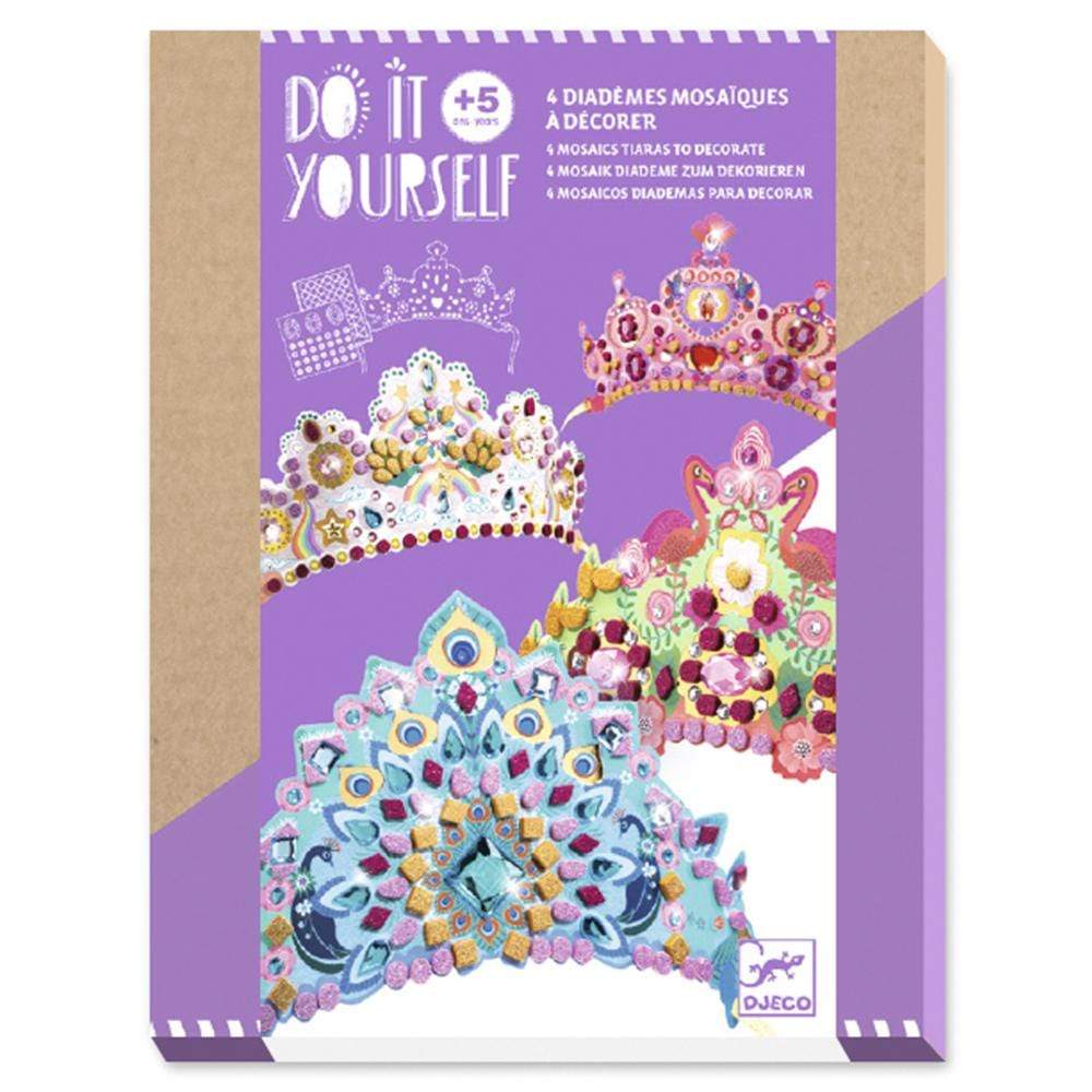 Design By Djeco Arte y Manualidades +5 Hazlo tú mismo Coronas de Mosaico - Como una Princesa DJ07901