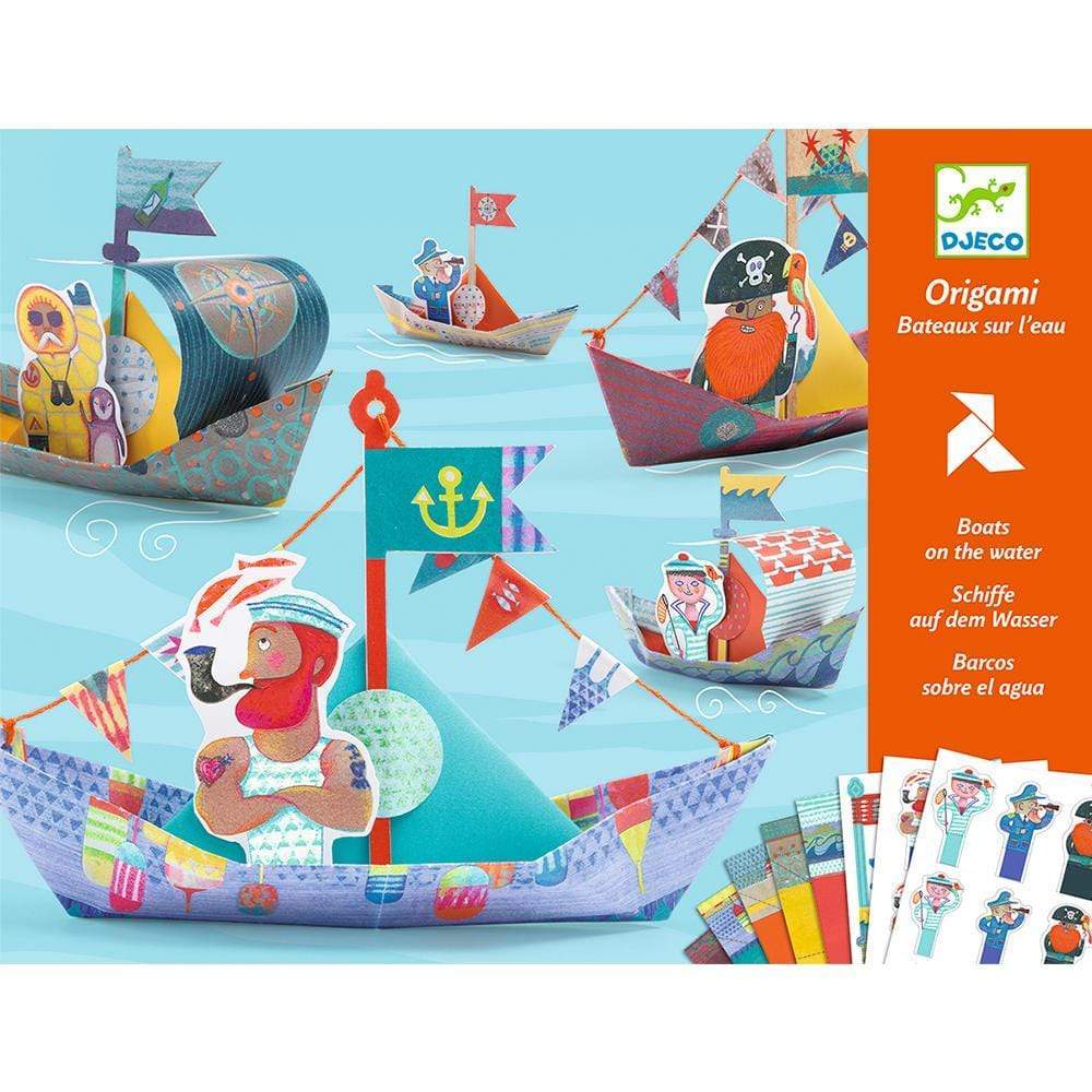 Design By Djeco Arte y Manualidades +5 Set de Origami Barcos DJ08779