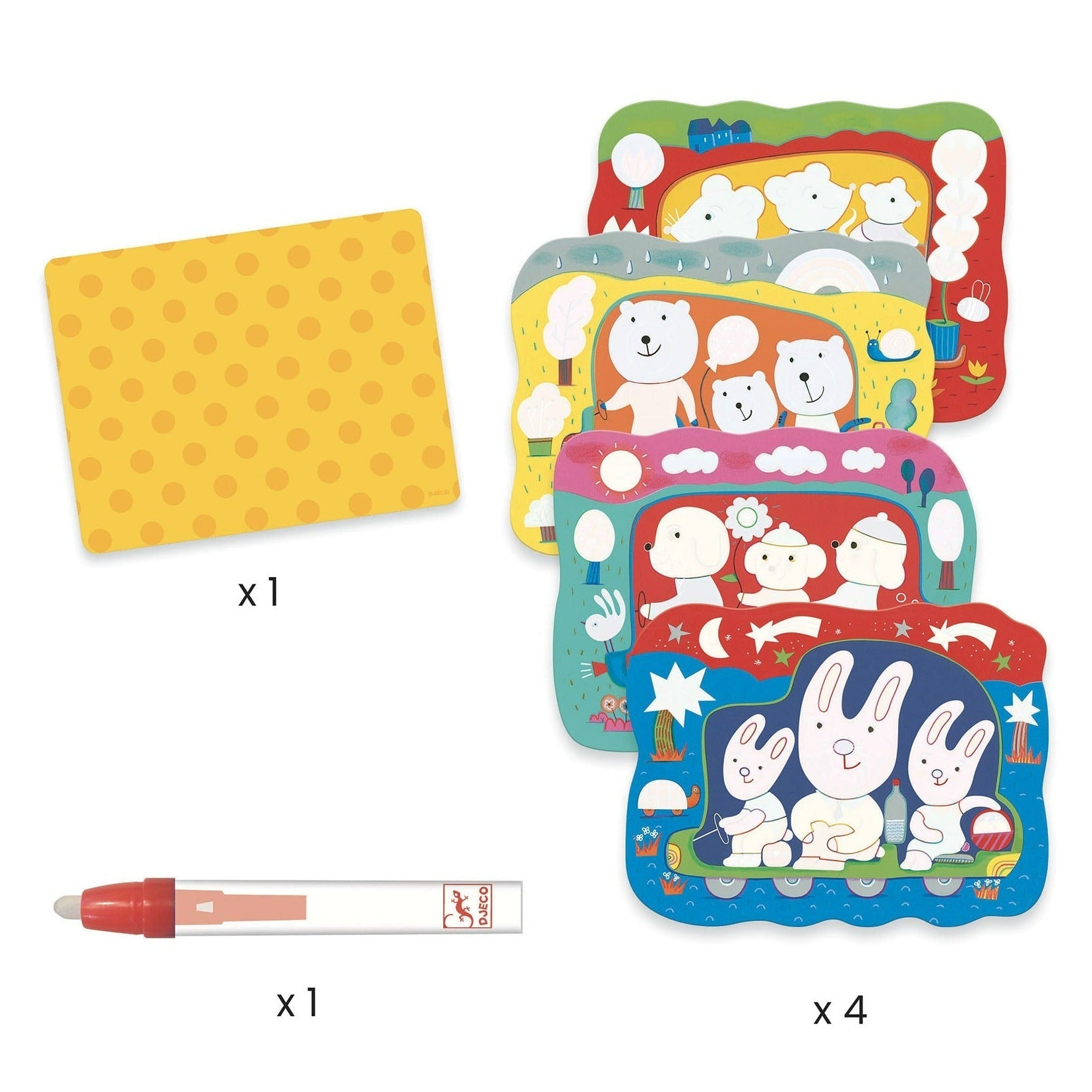 Design By Djeco Arte y Manualidades Cuaderno Para Colorear Escondidos En El Camino DJ09066