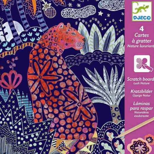 Design By Djeco Arte y Manualidades Láminas para Raspar Naturaleza Exuberante DJ09728