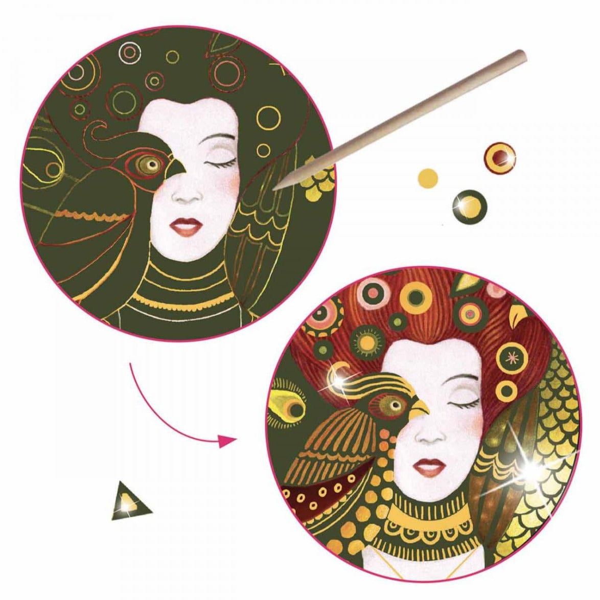 Design By Djeco Arte y Manualidades Set Diosas Doradas de la linea inspirada por de Design By Djeco DJ09374