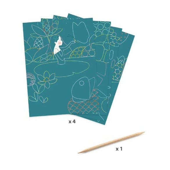Design By Djeco Arte y Manualidades Tarjetas Para Rascar - El Estanque DJ09716