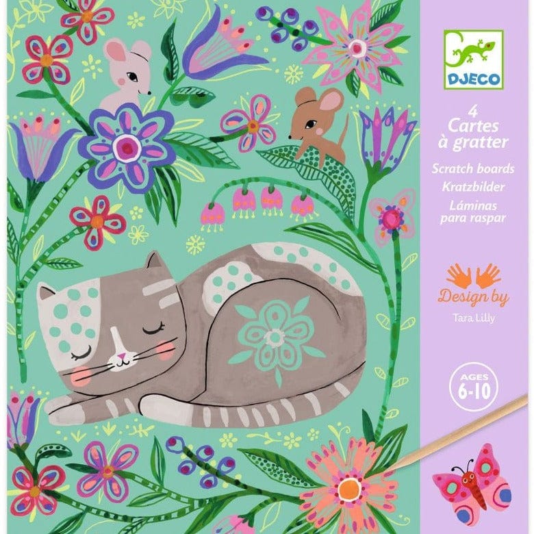 Design By Djeco Arte y Manualidades Tarjetas Para Rascar - Encuentros Animales Del Jardín DJ09717