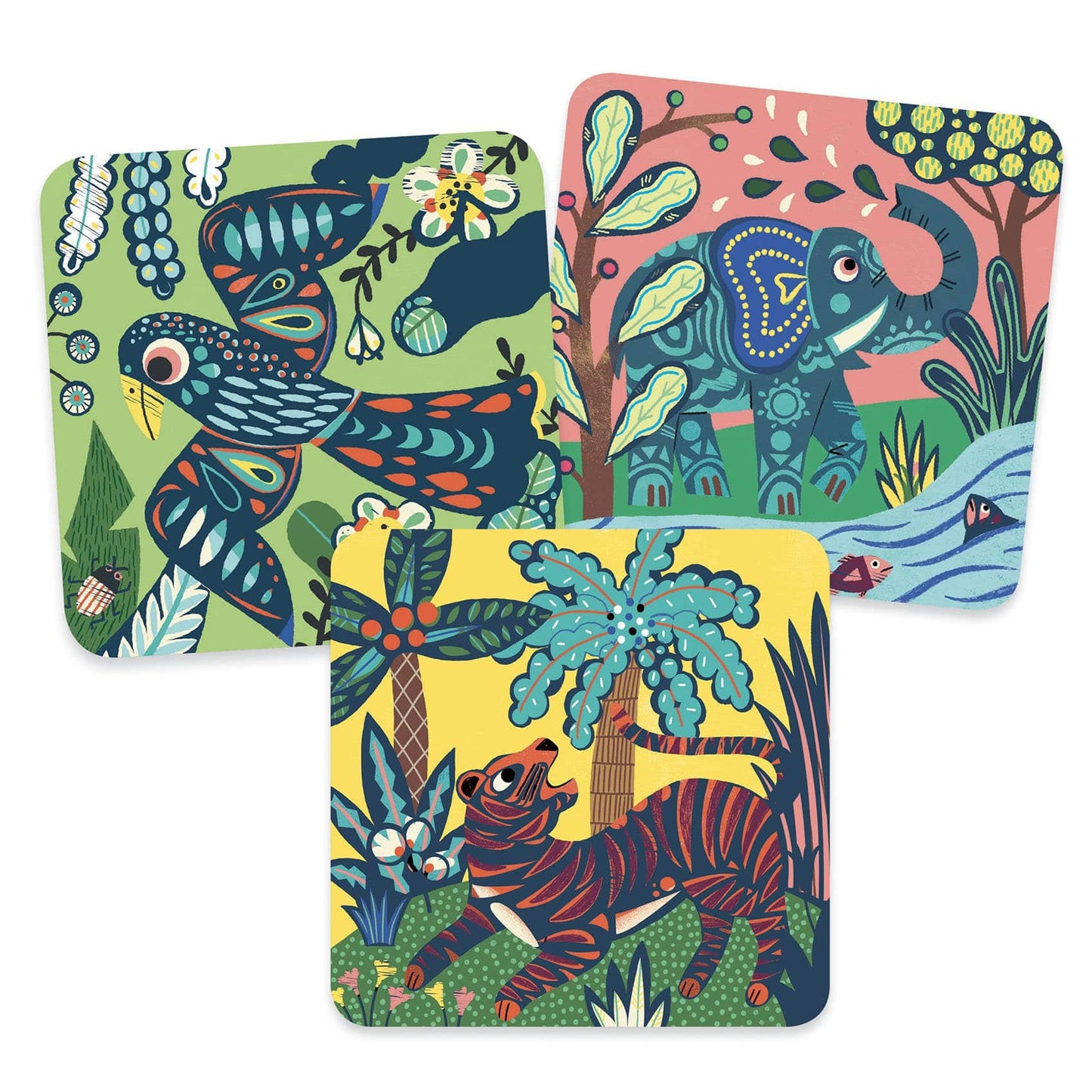 Design By Djeco Arte y Manualidades Tarjetas para rascar Grandes Animales DJ09095