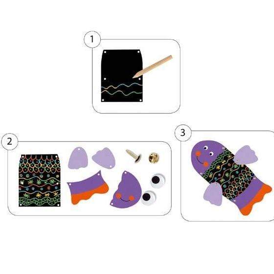 Design By Djeco Arte y Manualidades Tarjetas para Raspar Animales Divertidos DJ09094