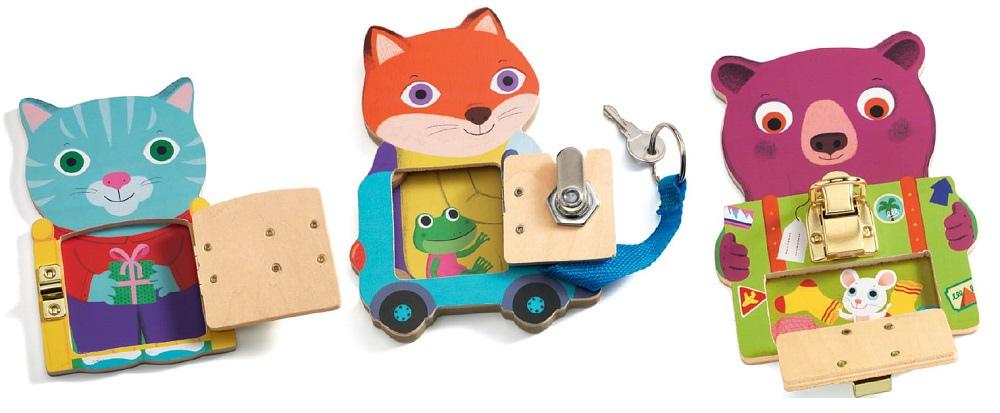 DJECO Destreza y Habilidades +3 Juego de madera Locktou, motricidad - Djeco DJ01664