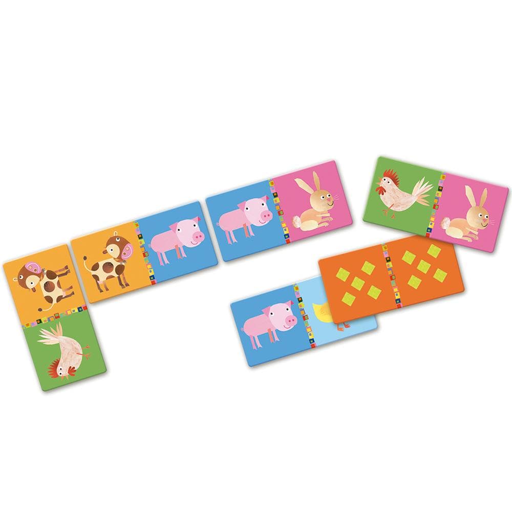 DJECO Juegos de memoria y lógica +3 Dominó Granja DJ08158