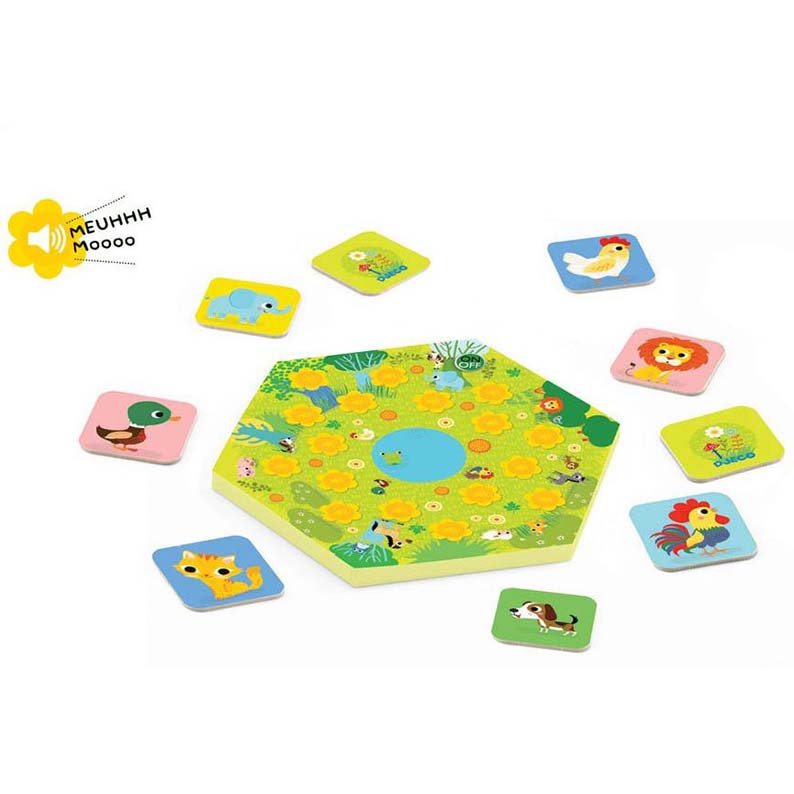 DJECO Juegos de memoria y lógica +3 Memorice Memo Meuh DJ08482