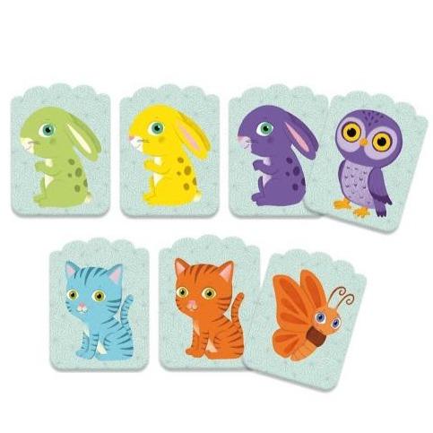 DJECO Juegos de memoria y lógica Juego de cartas Little Match DJ05061