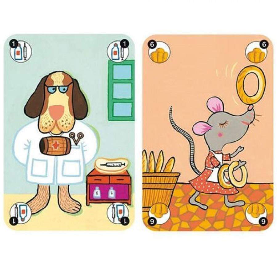 DJECO Juegos de mesa +5 Juego de Cartas Happy Family DJ05115