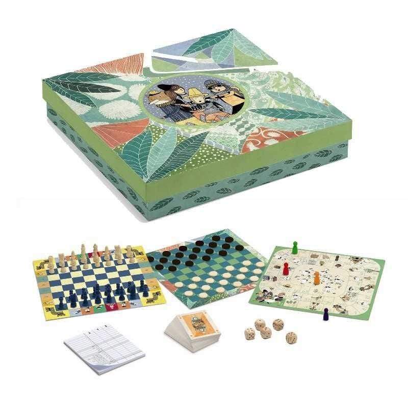 DJECO Juegos de mesa +5 Juegos de Mesa Classic Box Grande 20 juegos- Djeco DJ05219