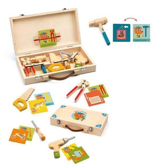 DJECO Juegos de roles Juego de Herramientas Super Bricolo DJ06500
