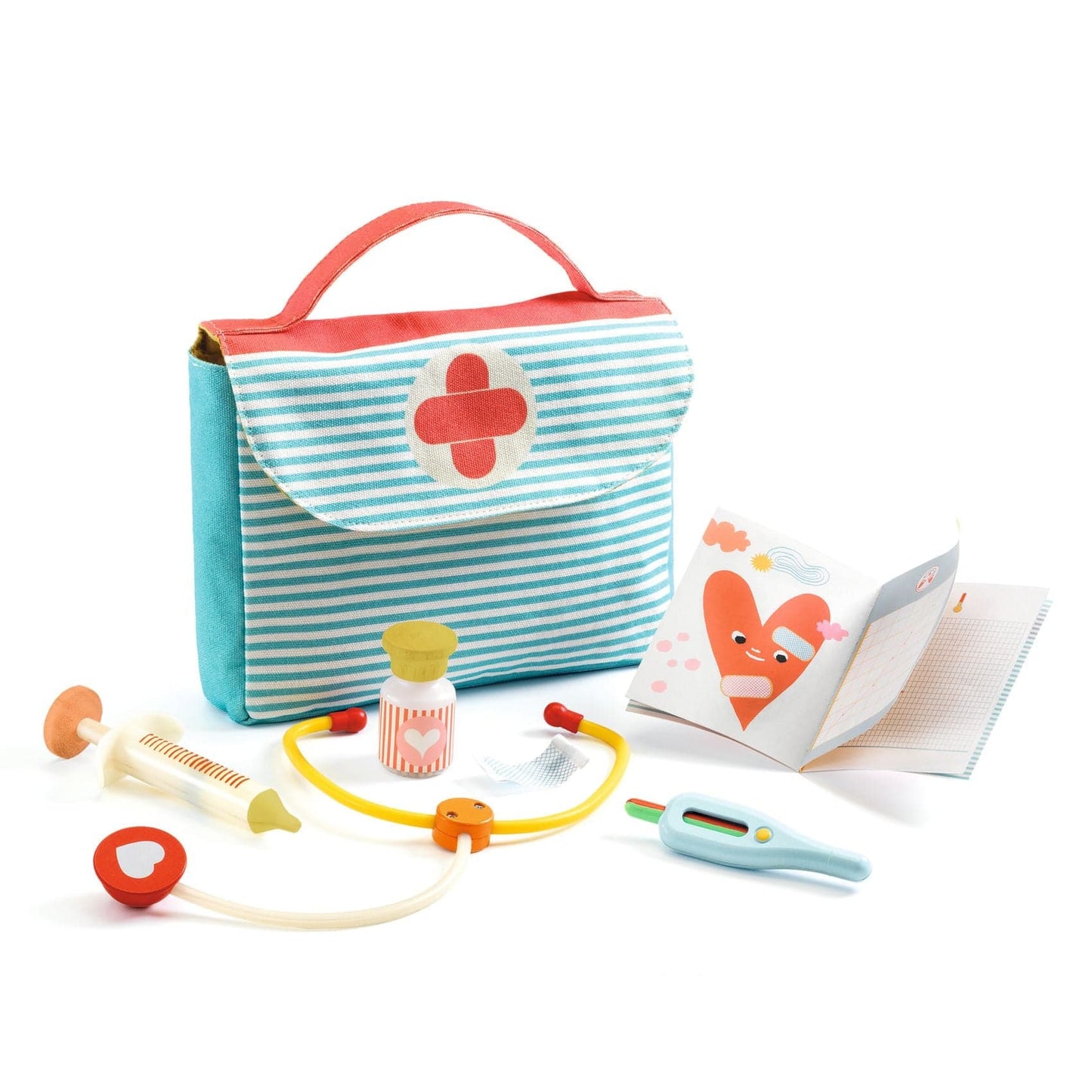 DJECO Juegos de roles Kit de Doctor para tus muñecas Pomea DJ07854