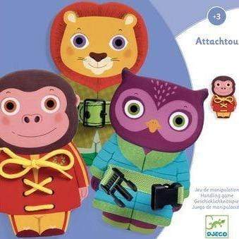 DJECO Juguetes de madera Juego de manejo - Attachtou DJ01666