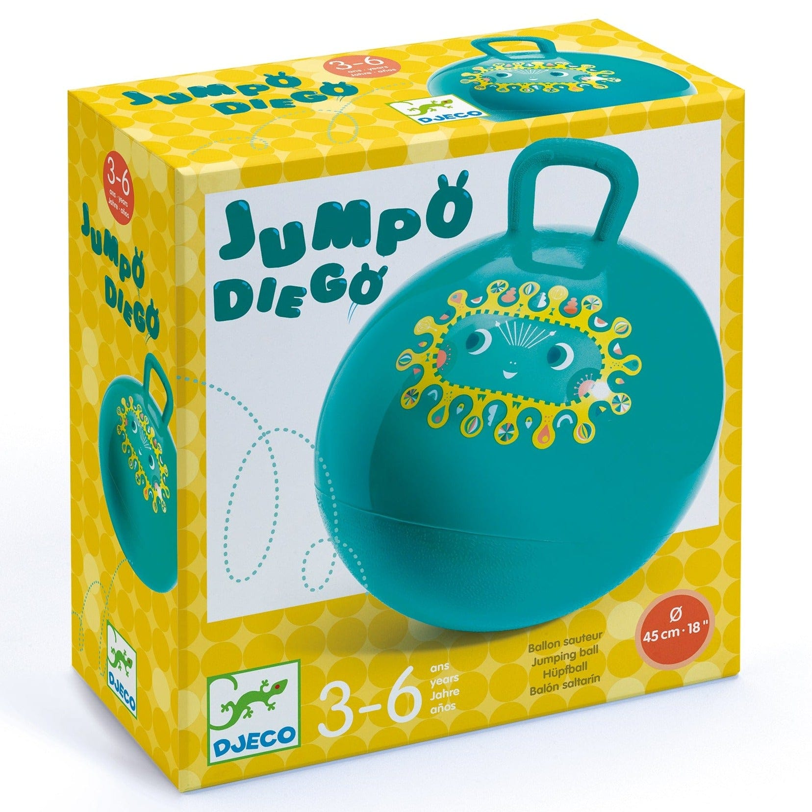 DJECO Pelota Pelota saltarina grande Jumpo Diego DJ00181
