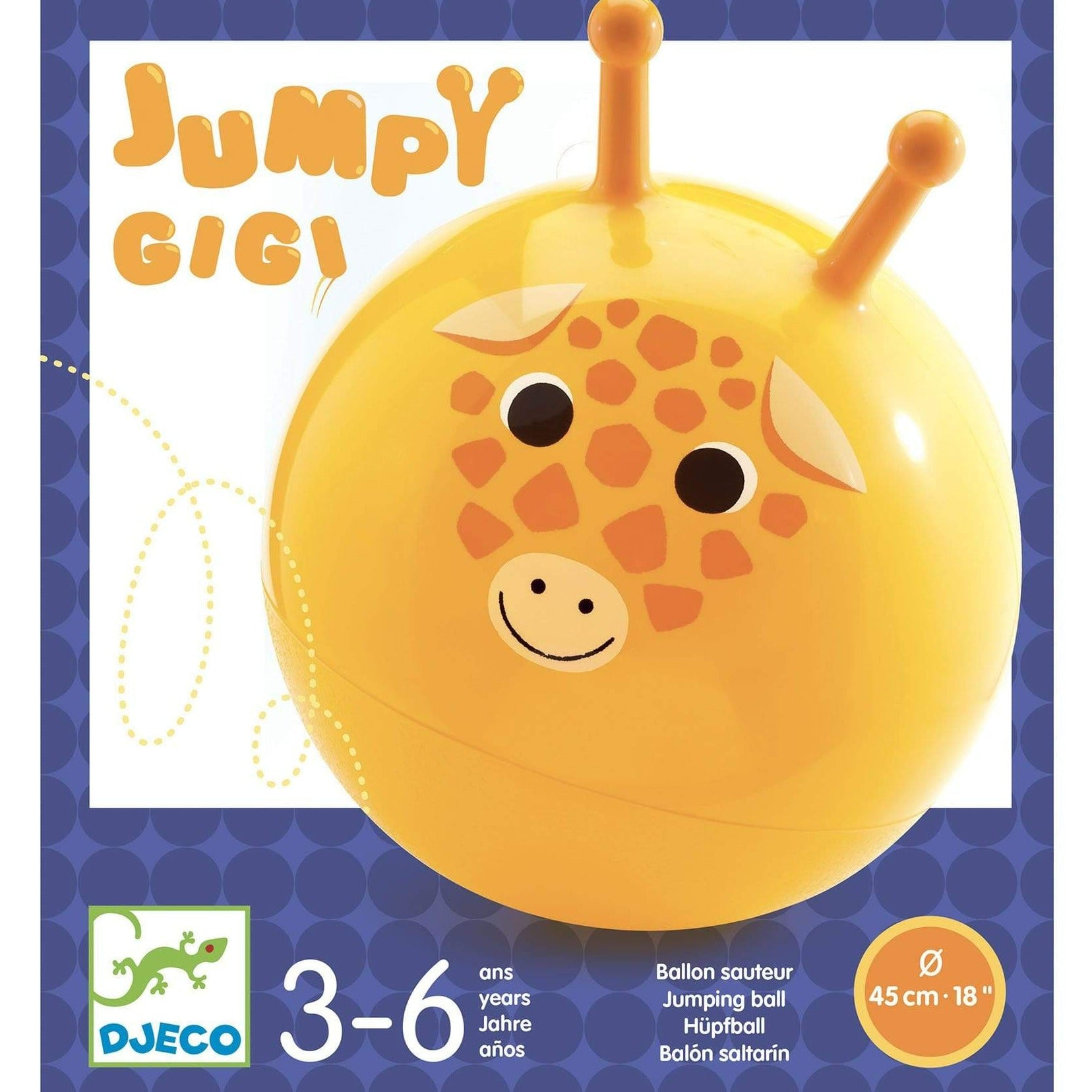 DJECO Pelota Pelota saltarina grande Jumpo Gigi DJ00182
