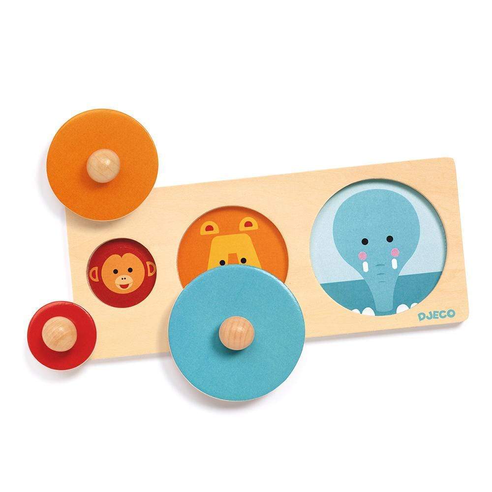 DJECO Puzzles y encajes +1 Puzzle de Madera Biga Basic DJ06201