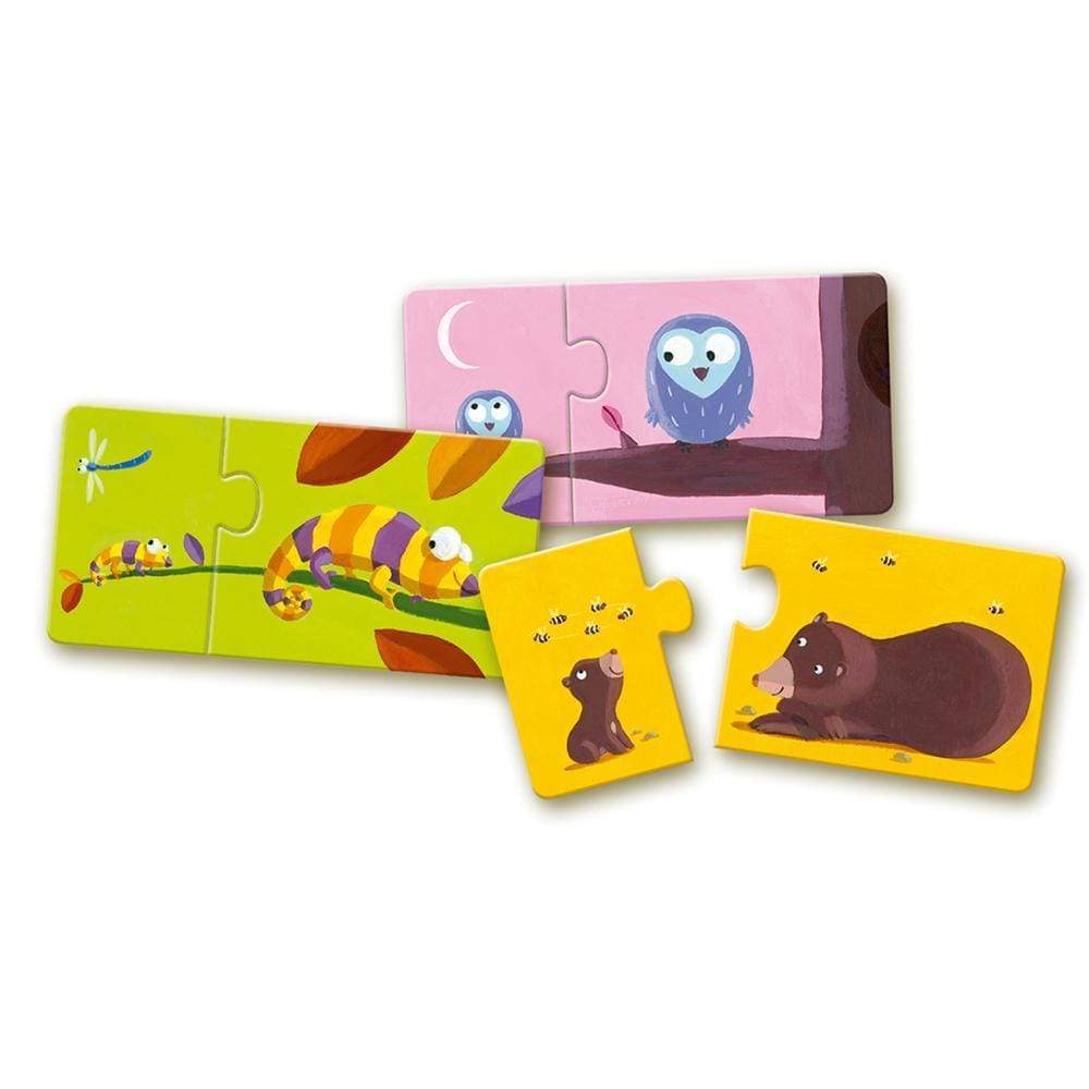 DJECO Puzzles y encajes +2 Puzzle Educativo Mamá e Hijo DJ08157