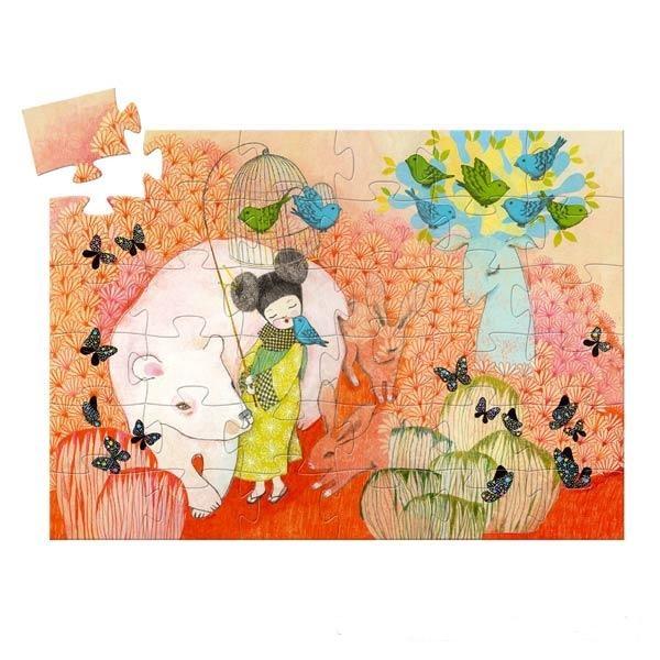 DJECO Puzzles y encajes +3 Puzzle Kokeshi 36 piezas DJ07236