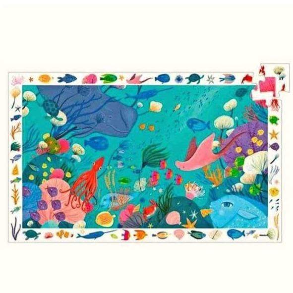 DJECO Puzzles y encajes +3 Puzzle Observación Acuático 54 piezas DJ07562