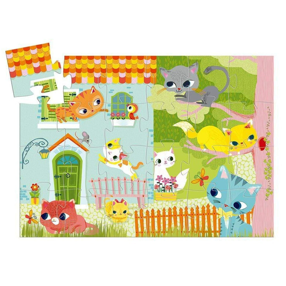 DJECO Puzzles y encajes +3 Puzzle Silueta Pachat y sus amigos - Djeco DJ07207