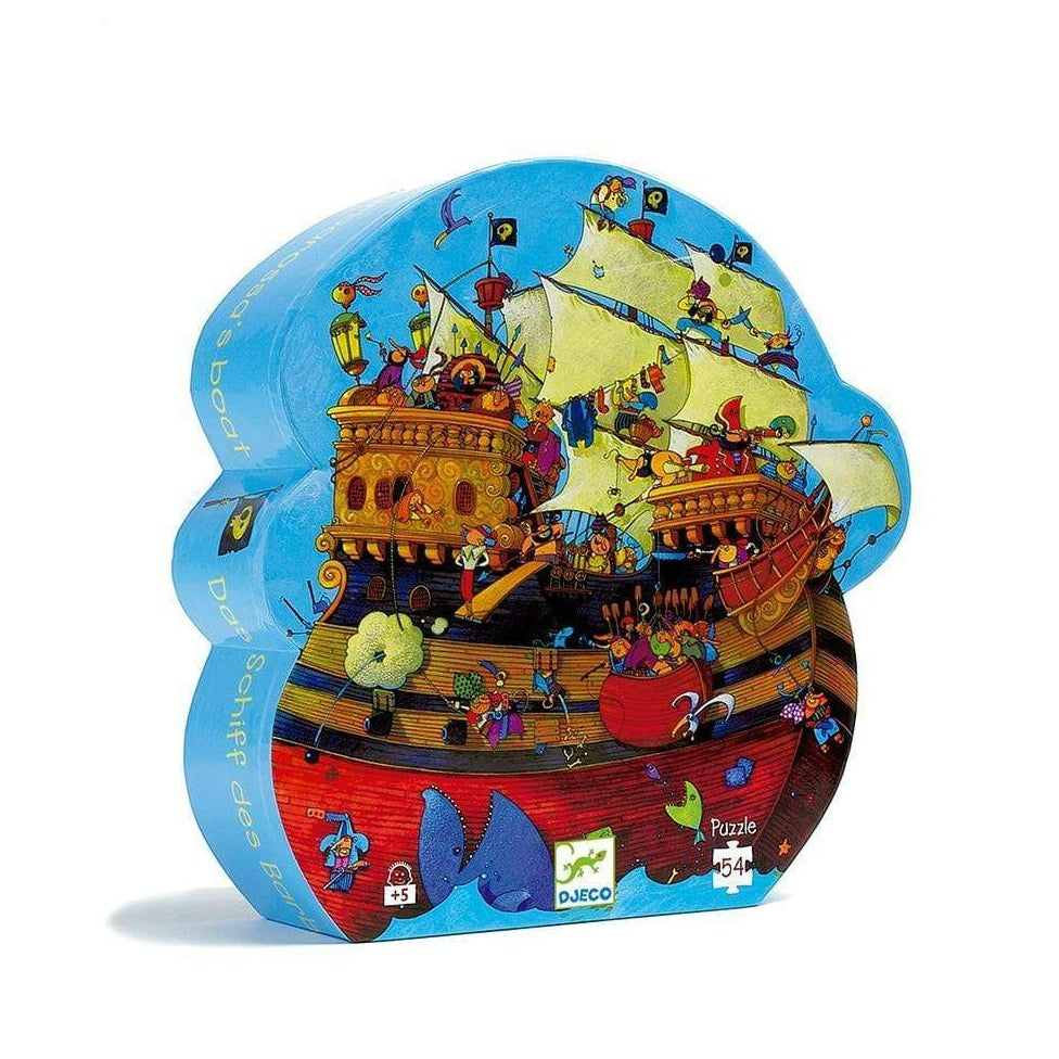 DJECO Puzzles y encajes +5 Puzzle Barco Barbarossa 54 piezas DJ07241