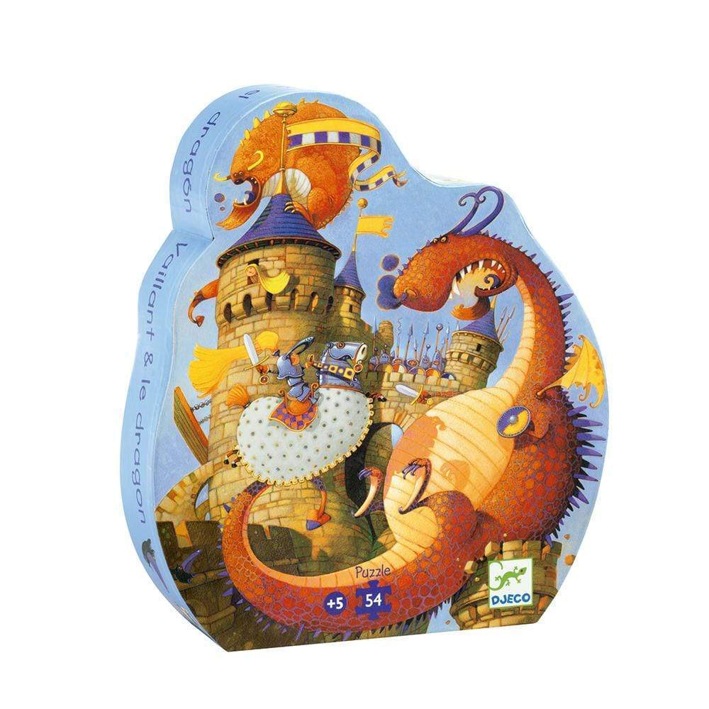 DJECO Puzzles y encajes +5 Puzzle Caballero y el Dragón 54 piezas DJ07256