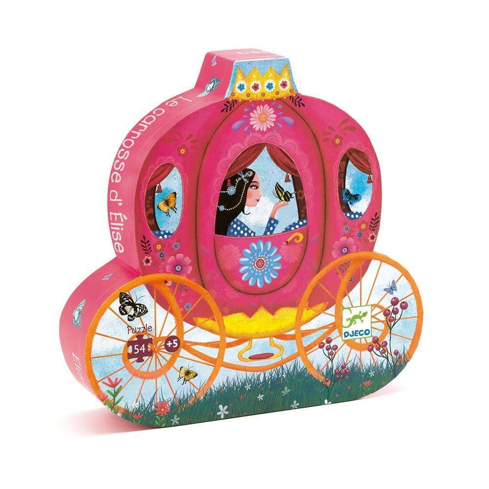 DJECO Puzzles y encajes +5 Puzzle Carruaje Elise 54 piezas DJ07254