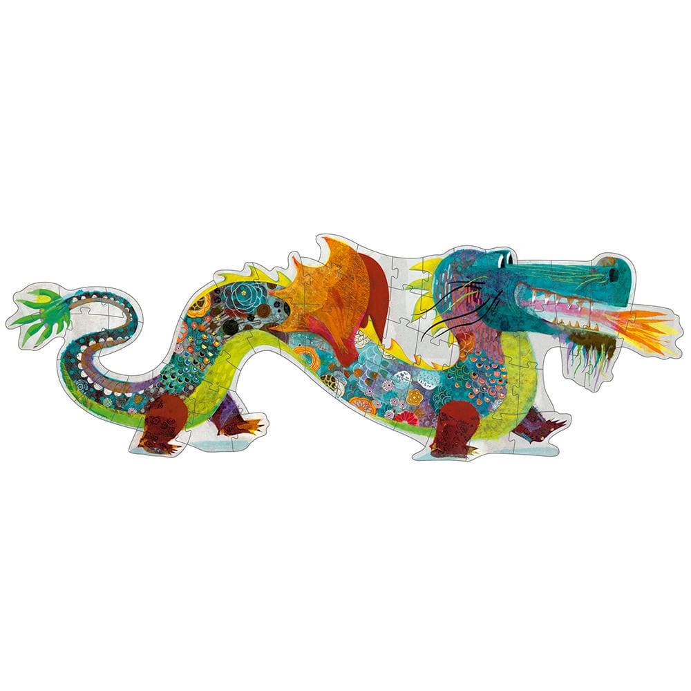 DJECO Puzzles y encajes +5 Puzzle Gigante León el Dragón DJ07170