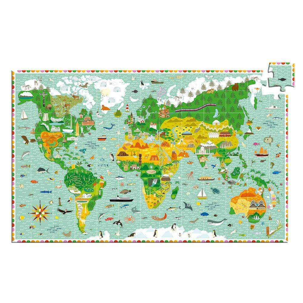 DJECO Puzzles y encajes +5 Puzzle Observación Al rededor del mundo DJ07412