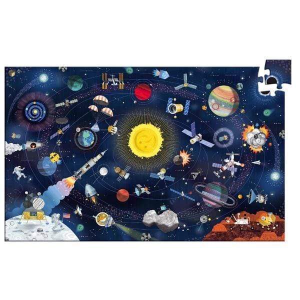 DJECO Puzzles y encajes +5 Puzzle Observación El espacio con libro - Djeco DJ07413