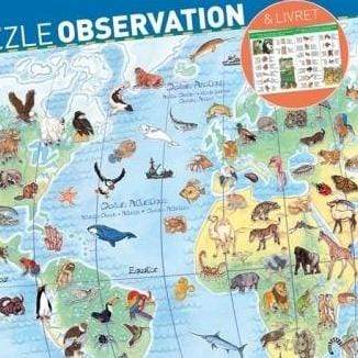 DJECO Puzzles y encajes +5 Puzzle Observación Mundo de Animales DJ07420