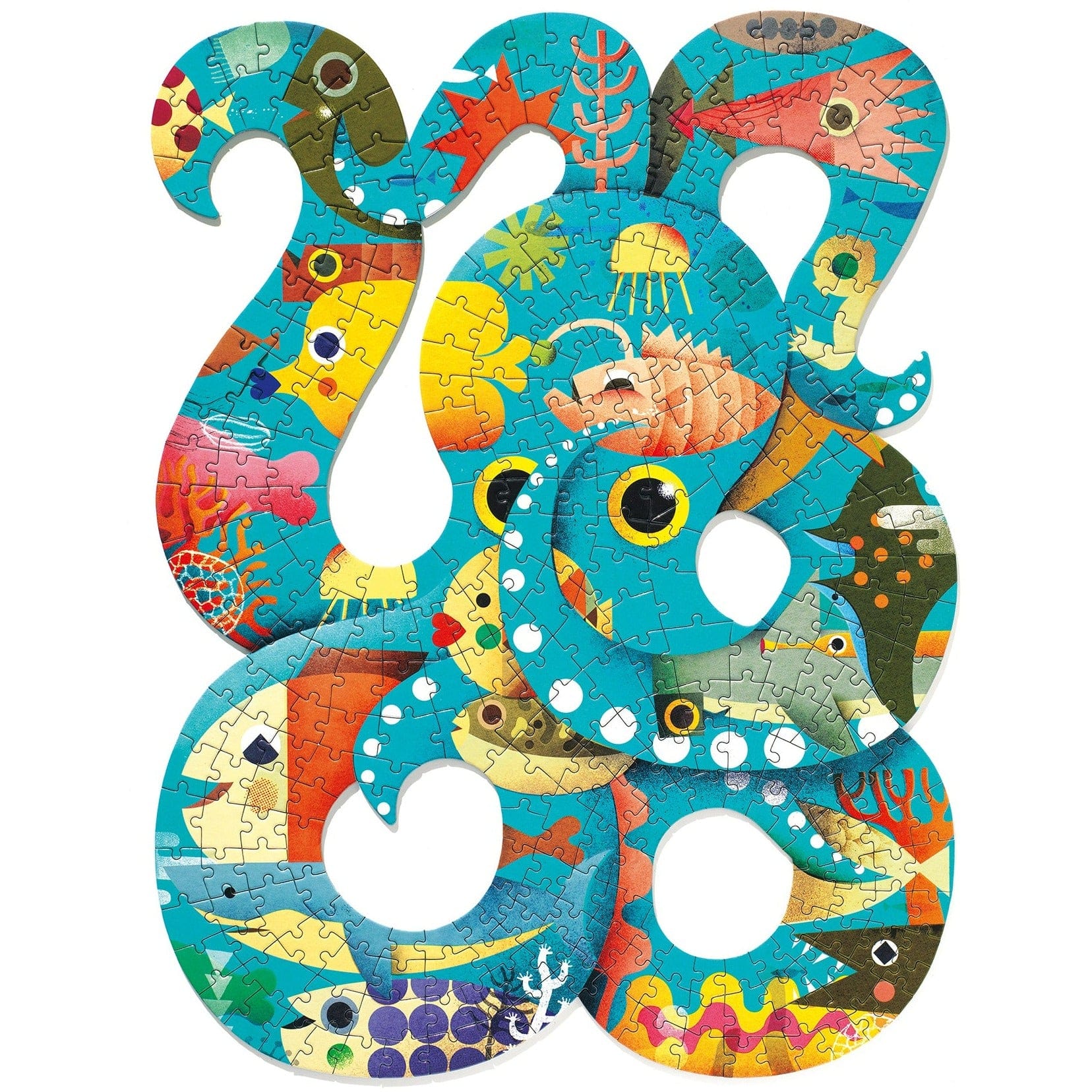 DJECO Puzzles y encajes Puzzle Art Pulpo 350 piezas DJ07651