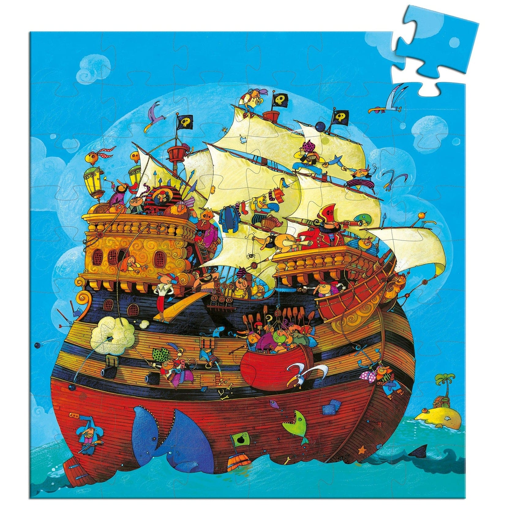DJECO Puzzles y encajes Puzzle Barco Barbarossa 54 piezas DJ07241
